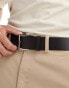 HUGO Red geek leather belt in dark brown