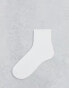 ASOS DESIGN 5 pack terry ankle socks in white