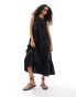 Nobody's Child Rosalind midaxi dress in black