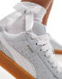 Puma Suede XL trainers in light blue and white