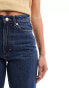 Weekday Rowe extra high waist regular fit straight leg jeans in sapphire blue