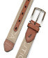 Men's Leather Tab Signature Webbing Logo Belt