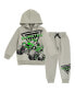 Toddler Boys Grave Digger Monster Mutt Megalodon Fleece Pullover Hoodie & Pants to