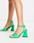 Topshop Remi two part block heel in green