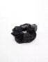 ASOS DESIGN scrunchie hair tie with lace detail in black