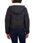 Women's Junior's Faux Fur Lined Puffer Jacket with Hood