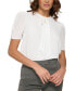 Petite Short-Sleeve Tie-Neck Top