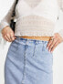 Stradivarius denim tube skirt in light blue