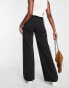 Only Chris low rise wide leg jeans in black