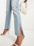 ASOS DESIGN 90s straight jean in light blue with split