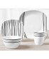 Justin 16-Pc. Dinnerware Set, Service for 4