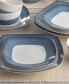 Colorscapes Layers 12 Piece Square Dinnerware Set