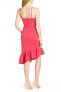 Chelsea28 Women's 154003 Asymmetric Ruffle Hem Dress Petite Pink Bright Sz. 8P