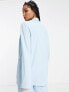 ASOS DESIGN Tall jersey slouchy suit blazer in pale blue