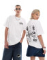 Weekday Unisex oversized t-shirt with cartoon graphic print in white exclusive at ASOS