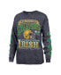 Women's Navy Distressed Notre Dame Fighting Irish Vintage-Like Tubular Boyfriend Long Sleeve T-shirt