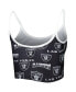 Одежда Concepts Sport womens Black Las Vegas Raiders Breakthrough Allover Knit Lounge Bralette