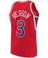 Men's Allen Iverson Red Philadelphia 76Ers 1996-97 Hardwood Classics Swingman Jersey