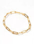 Accessorize Z stainless steel gold plated chunky chain bracelet in gold