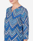 Women's Tradewinds Geometric Tile Split Neck Top