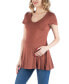 Cap Sleeve Maternity Tunic Top with Soft Flare Hem