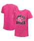 Big Girls Pink Kansas City Royals Jersey Stars V-Neck T-shirt