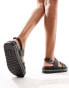 Yours sparkle chunky sandals in black