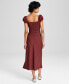 Women's Dotted Lace-Trim Cap-Sleeve Dress, Created for Macy's