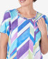 Petite Double Strap Broken Chevron Tee