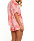 Женская пижама iCollection Womens Harlow Tie Dye Pajama Short Set