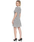 Women's Puffed-Shoulder Collared Dress