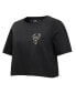 Women's Black Milwaukee Bucks Holiday Glam Boxy T-shirt