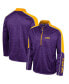 Men's Purple LSU Tigers Marled Half-Zip Jacket