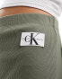 Calvin Klein Jeans woven label straight leg pants in olive