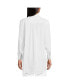 Women's Linen Roll Sleeve Oversized Relaxed Tunic Top