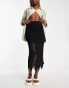 & Other Stories knitted open midi skirt in black