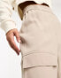 River Island cargo with elasticated hem in dark beige