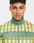 Sergio Tacchini zip through track top in yellow and green