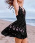 Women's Floral Embroidery Halterneck Mini Beach Dress