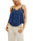 Women's Kayla Lace Trim Sleeveless Cotton Top