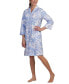 Women's Quilted Floral Snap-Front Robe