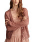 Women's Open Knit Button-Front Cardigan