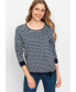 Women's Long Sleeve Geo Sweater