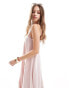 ASOS DESIGN trapeze midi cami dress in washed pink