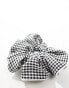 ASOS DESIGN scrunchie hair band with oversized gingham design in multi