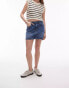 Topshop denim mini pelmet skirt in indigo