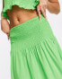 COLLUSION shirred midi skirt co ord in green