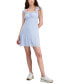 Juniors' Mesh Cap-Sleeve Mini Dress