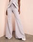 ASOS LUXE tailored skinny flared trousers in grey