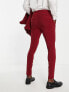 ASOS DESIGN super skinny suit trousers in burgundy